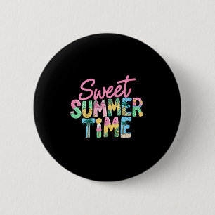 Women's sweet summer time men women kids funny 6 cm round badge