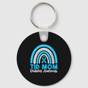 Womens T1d Mum Diabetes Awareness V-neck Key Ring