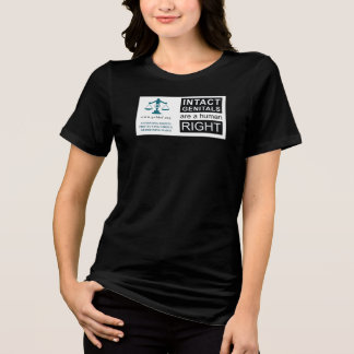 Women's T-shirt - Intact Genitals Tri-Blend Shirt