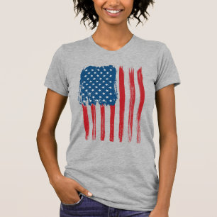 Women's T-Shirt-Patriotic Flag T-Shirt