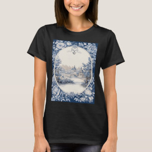 Women's T-shirt with French floral pattern