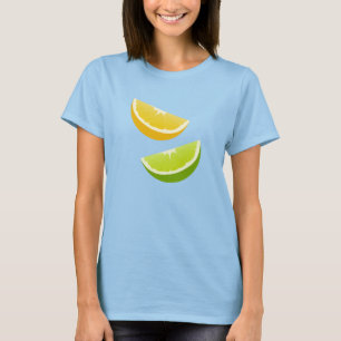Women's T-Shirt With Lemon and Lime Slices