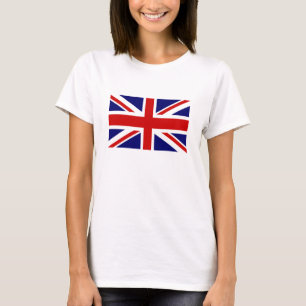 Women's T Shirts with British Union Jack flag