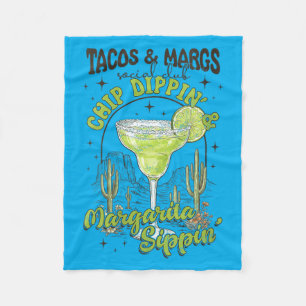 Womens Tacos Margs Social Club Chip Dippin Fleece Blanket