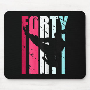 Womens Taekwondo 40th Birthday Martial Arts Karate Mouse Pad