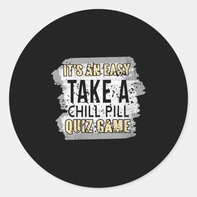 Womens Take A Mind Pause Funny Relax Quiz Game Lin Classic Round Sticker (Front)