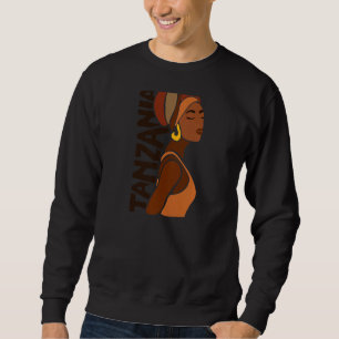 Womens Tanzania Tanzanian Souvenir African Black H Sweatshirt