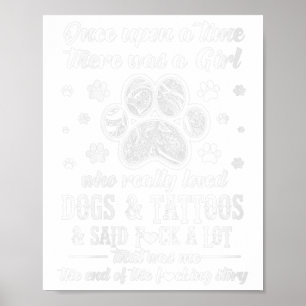 Womens Tattoo Dog Lover V-neck Poster