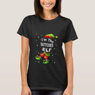 Womens Tattooed Elf Matching Family Group Christma T-Shirt