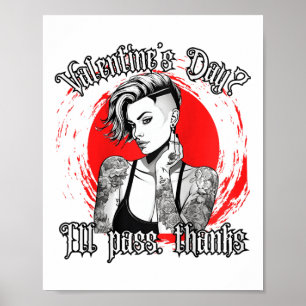 Womens Tattooed Single Woman Inked Woman For Anti Poster