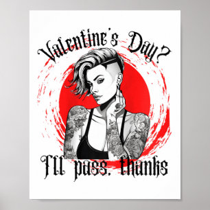 Womens Tattooed Single Woman Inked Woman For Anti Poster