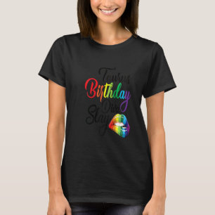 Womens Taurus April Queen May Girl Lip Print Birth T-Shirt