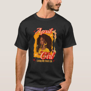 Womens Taurus Girl Aries Zodiac Melanin Queen Apri T-Shirt