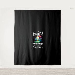 Womens Teachers Are Like Unicorns They Make Magic Tapestry