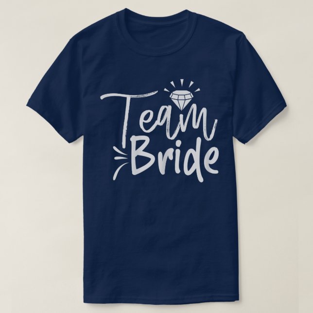 Womens Team Bride Cute Matching For Bachelorette P T-Shirt (Design Front)