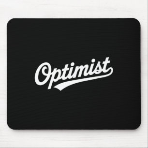Women's team optimist script retro typography word mouse pad