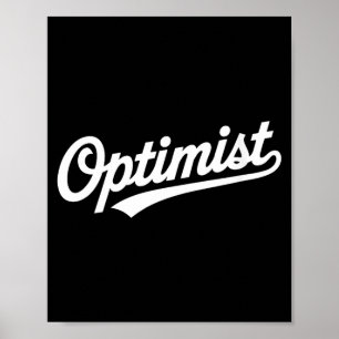 Women's team optimist script retro typography word poster