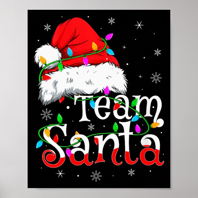 Womens Team Santa Xmas Pajamas Matching Family Gro Poster (Front)