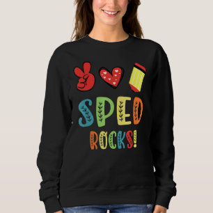 Womens Team Sped Team Special Education Teacher Ra Sweatshirt