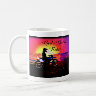 Women's Teen Girls Motorbike Motocross Riding Coffee Mug
