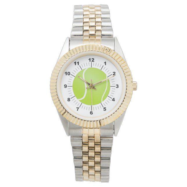 Women's Tennis Ball Two-Tone Bracelet Watch (Front)