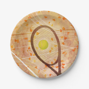 Women's tennis "Tennis Love" Paper Plate