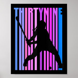Womens &#; th Birthday Field Hockey Player Sports Poster