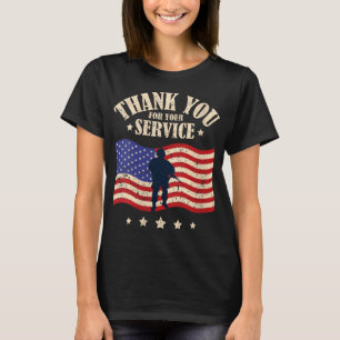 Womens Thank You For Your Service, Veteran V-neck T-Shirt