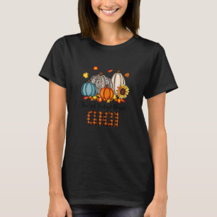 Womens Thankful Grateful Blessed Gigi Pumpkins Fal T-Shirt