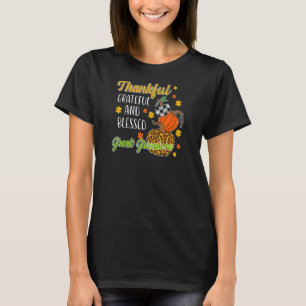 Womens Thankful Grateful Blessed Great Grandma Aut T-Shirt
