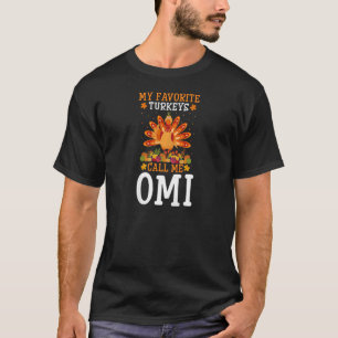 Womens Thanksgiving Costume My Favourite Turkeys C T-Shirt