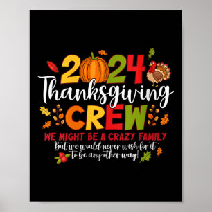 Womens Thanksgiving Crew 2024 Family Matching Fall Poster