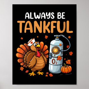 Womens Thanksgiving Respiratory Therapy Therapist Poster