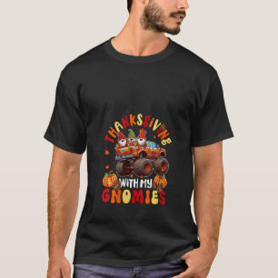 Womens Thanksgiving With My Gnomies Three Gnomes M T-Shirt