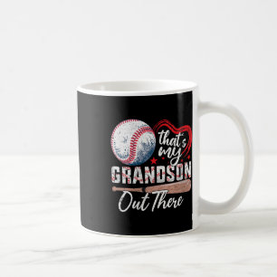 Womens Thats My Grandson Out There Baseball Grandm Coffee Mug