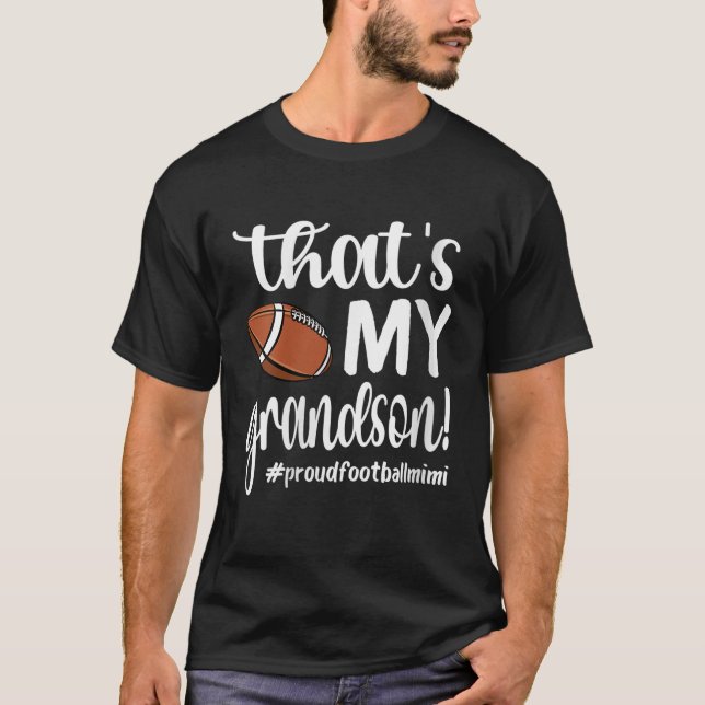 Womens Thats My Grandson Proud Football Mimi Footb T-Shirt (Front)