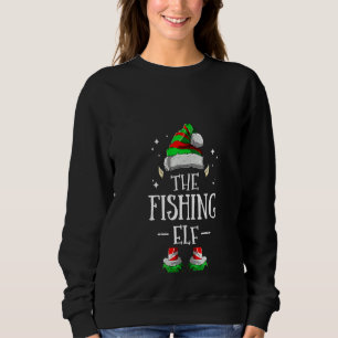 Womens The Fishing Elf Matching Family Group Chris Sweatshirt