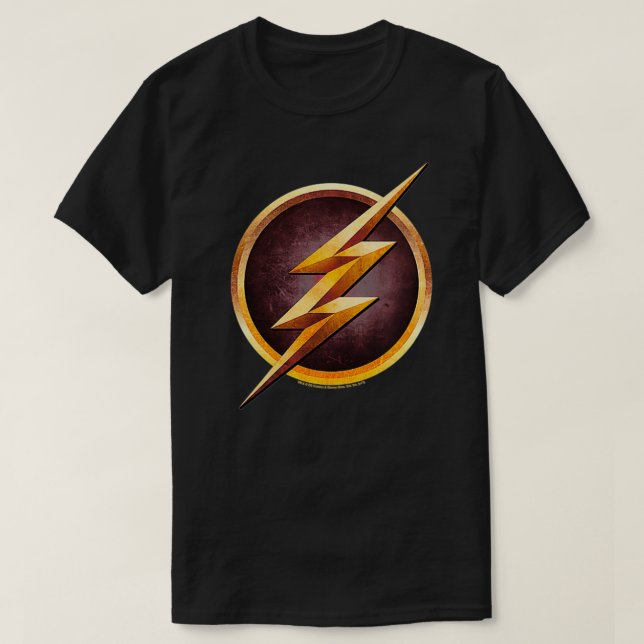 Womens The Flash TV Series Chest Logo VNeck  T-Shirt (Design Front)