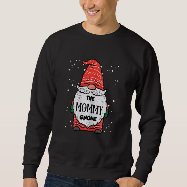 Womens The Mommy Gnome Xmas Matching Christmas Fam Sweatshirt (Front)