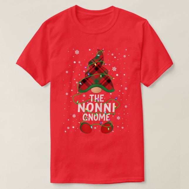 Womens The Nonni Gnome Family Matching Group Chris T-Shirt (Design Front)