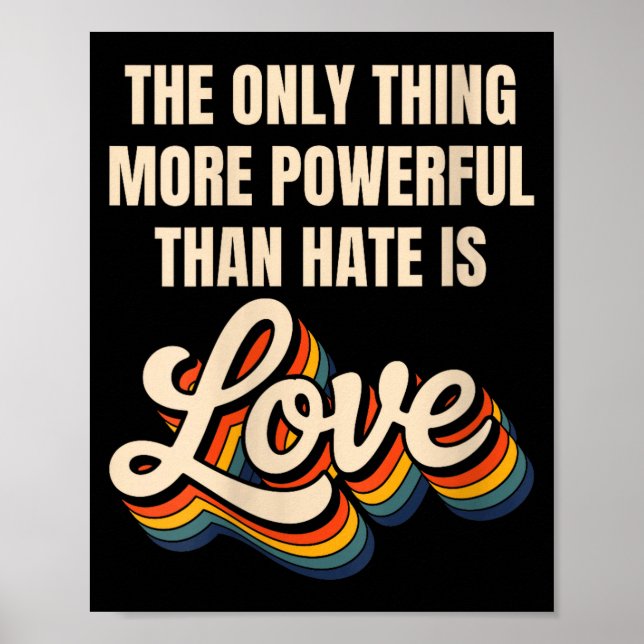 Women's the only thing more powerful than hate isW Poster (Front)