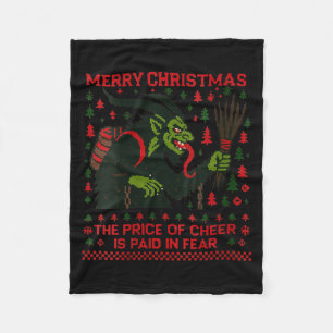 Womens The Price Of Cheer Is Paid In Fear Christma Fleece Blanket