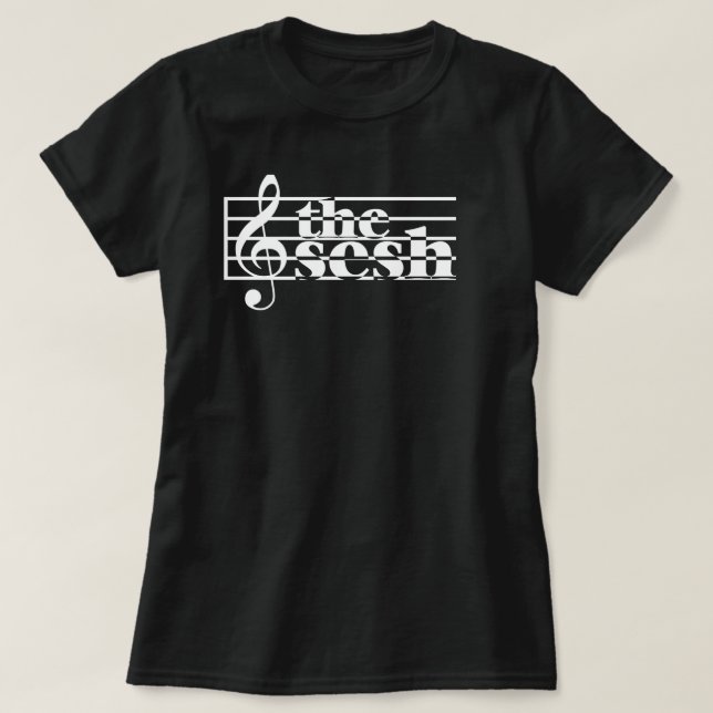Women's "the sesh" Musical Scale T-Shirt (Design Front)