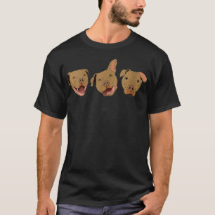 Womens The Three Faces of a Pitbull VNeck T-Shirt
