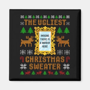 Womens The Ugliest Christmas Sweater With An Image Magnet