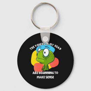 Womens The Voices In Head Funny Humour Quote Key Ring