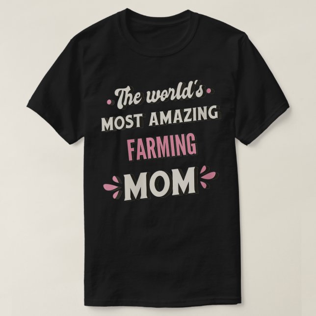 Womens The World's Most Amazing Farming Mum VNeck  T-Shirt (Design Front)