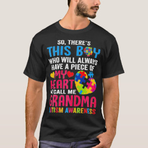 Womens There's This Boy He Calls Me Grandma Autis T-Shirt