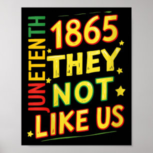 Womens They Dont Like Us Shirt Juneteenth 1865 Pri Poster