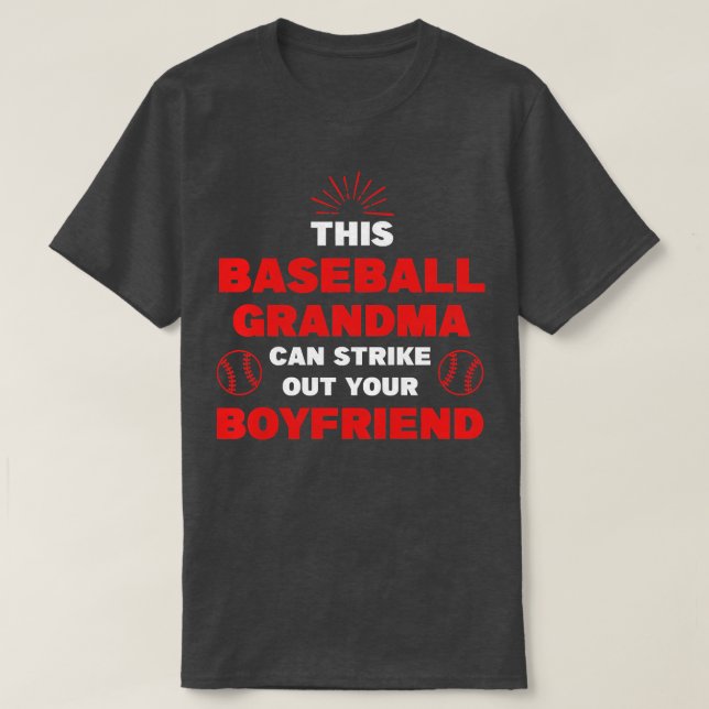 Womens this baseball grandma can strike out ball s T-Shirt (Design Front)